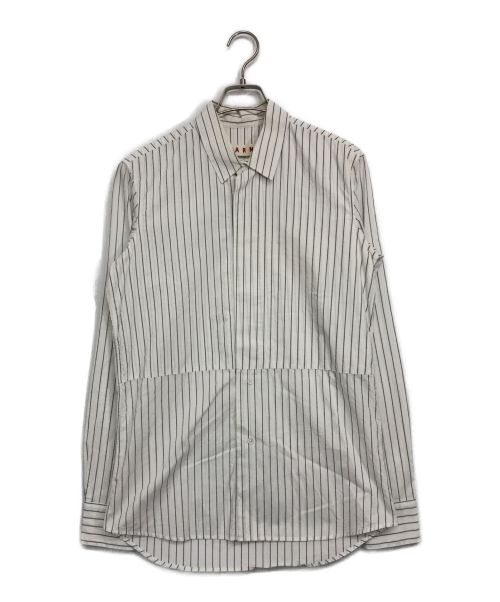 MARNI（マルニ）MARNI (マルニ) ストライプシャツ ホワイト×グレー サイズ:44（S相当）の古着・服飾アイテム