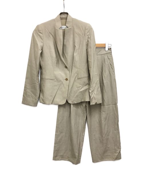 MaxMara（マックスマーラ）MaxMara (マックスマーラ) パンツセットアップ / パンツスーツ ベージュ サイズ:44(L相当)の古着・服飾アイテム