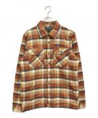 Patagoniaパタゴニア）の古着「中綿インサレーテッドシャツ」｜オレンジ×ベージュ