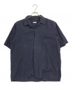 COMOLIコモリ）の古着「ベタシャンオープンカラーシャツ / 半袖シャツ」｜ネイビー