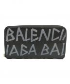 BALENCIAGAバレンシアガ）の古着「グラフィティ ラウンドファスナーウォレット」｜ブラック
