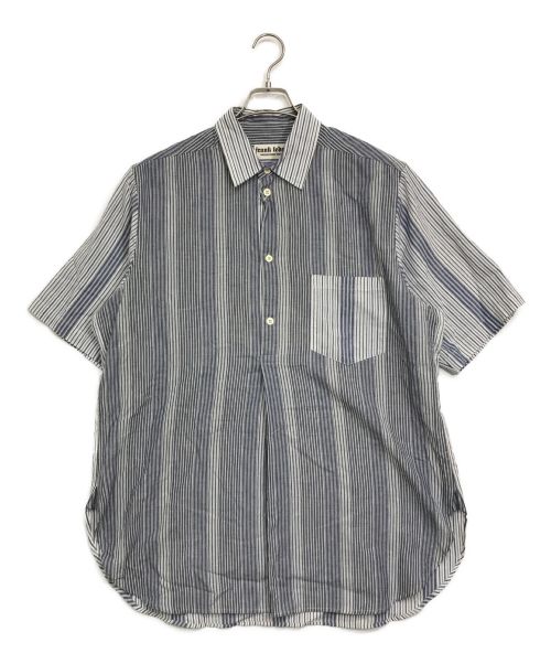 FRANK LEDER（フランクリーダー）FRANK LEDER (フランクリーダー) S/Sストライプコットンシャツ /  VFE8 / 半袖シャツ ネイビー×ホワイト サイズ:M 未使用品の古着・服飾アイテム