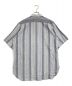 FRANK LEDER (フランクリーダー) S/Sストライプコットンシャツ /  VFE8 / 半袖シャツ ネイビー×ホワイト サイズ:M 未使用品：14800円