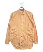 Tenderテンダー）の古着「オーバーサイズシャツ / Type420 Tail Shirt. / テールシャツ」｜オレンジ
