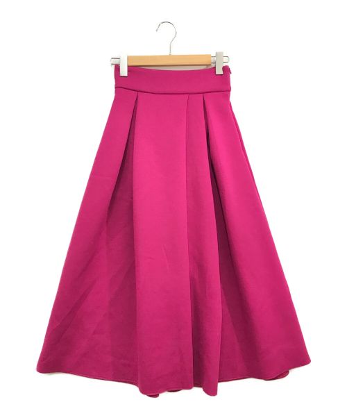 JENNE（ジェンヌ）JENNE (ジェンヌ) ボリュームタック フレアスカート ショッキングピンク サイズ:M 未使用品の古着・服飾アイテム