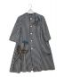 45R（フォーティーファイブアール）の古着「カルゼヒッコリープルメリア刺繍コート」｜ホワイト×ブルー