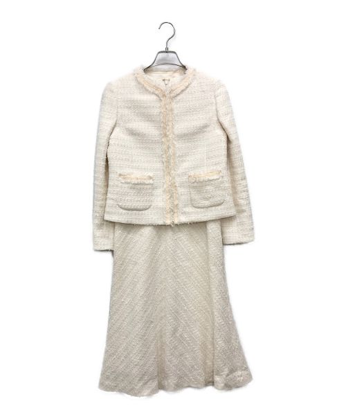 ANAYI（アナイ）ANAYI (アナイ) ツイードセットアップ / スカート / ノースリーブワンピース アイボリー サイズ:38の古着・服飾アイテム