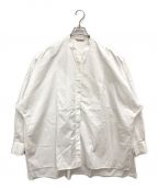 Curensologyカレンソロジー）の古着「バンドカラーシャツ / 長袖シャツ」｜ホワイト