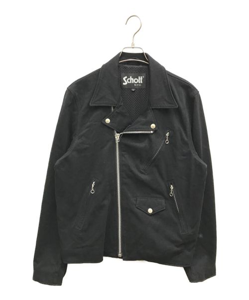 Schott（ショット）Schott (ショット) HEAVY JERSEY RIDERS /  ヘビー ジャージ ライダース ブラック サイズ:XL 未使用品の古着・服飾アイテム