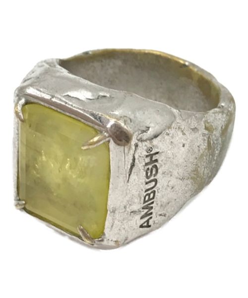 AMBUSH（アンブッシュ）AMBUSH (アンブッシュ) Small Square Cut Stone Ring　スクエアストーンリング　指輪 サイズ:18号の古着・服飾アイテム