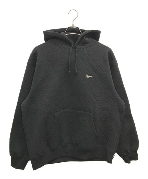 SUPREME（シュプリーム）SUPREME (シュプリーム) 23SS Micro Quilted Hooded Sweatshirt　マイクロ キルト フーディー スウェットシャツ　パーカー　23SS ブラック サイズ:Lの古着・服飾アイテム