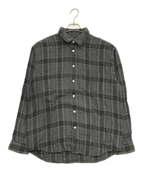 SUPREME（シュプリーム）SUPREME (シュプリーム) Basket Weave Plaid Shirt グレー サイズ:Mの古着・服飾アイテム