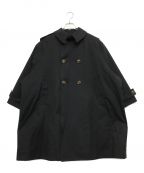 ticcaティッカ）の古着「オーバーサイズワイドトレンチコート  oversized wide trench coat」｜ネイビー
