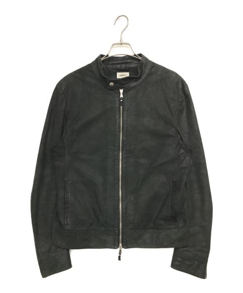 EMMETI（エンメティ）EMMETI (エンメティ) JURIラムレザージャケット ブラック サイズ:50の古着・服飾アイテム