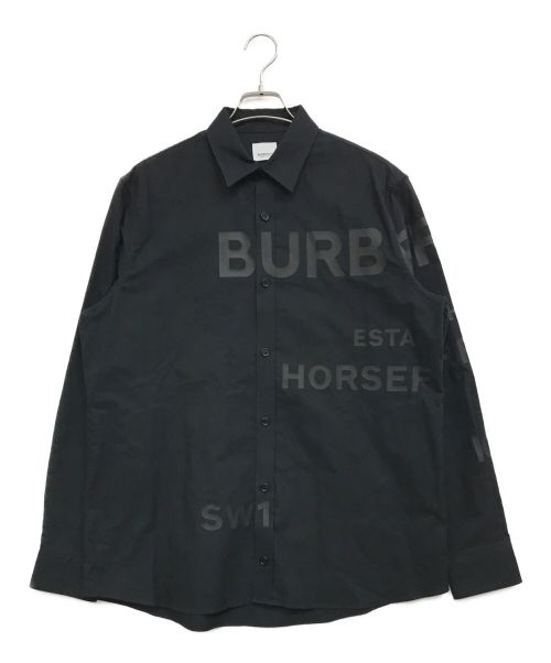 BURBERRY（バーバリー）BURBERRY (バーバリー) ホースフェリープリント シャツ ブラック サイズ:Mの古着・服飾アイテム