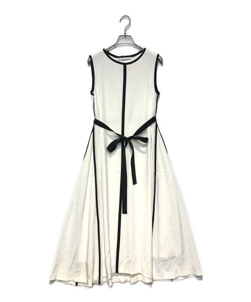 GRACE CLASS（グレースクラス）GRACE CLASS (グレースクラス) バイカラートリミングドレス ホワイト×ブラック サイズ:38の古着・服飾アイテム