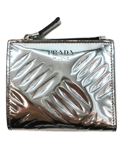 PRADA（プラダ）PRADA (プラダ) ARGENTO 二つ折り財布 シルバー サイズ:下記参照の古着・服飾アイテム