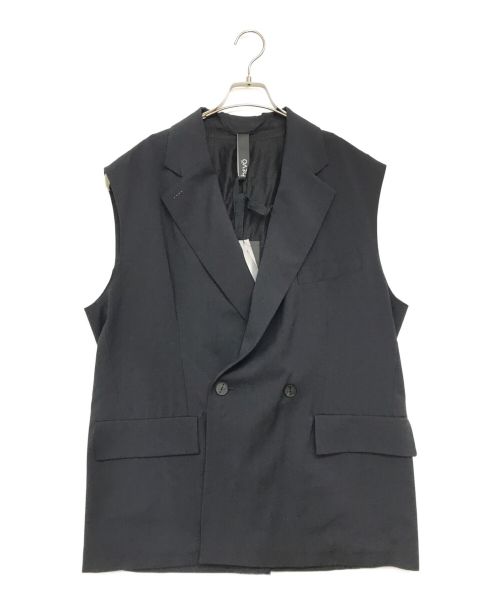 HEVO（イーヴォ）HEVO (イーヴォ) ALIMINI ダブルジレ ブラック サイズ:50（XL相当）の古着・服飾アイテム
