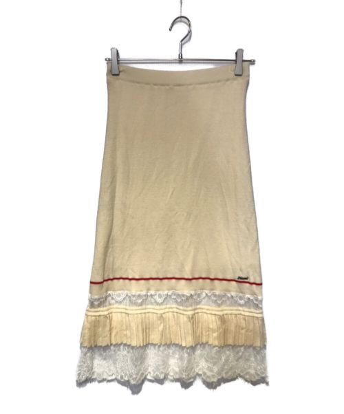 DIESEL（ディーゼル）DIESEL (ディーゼル) ニットスカート アイボリー サイズ:Ｓの古着・服飾アイテム