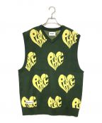 BUTTER GOODSバターグッズ）の古着「Peace Knit Vest」｜グリーン