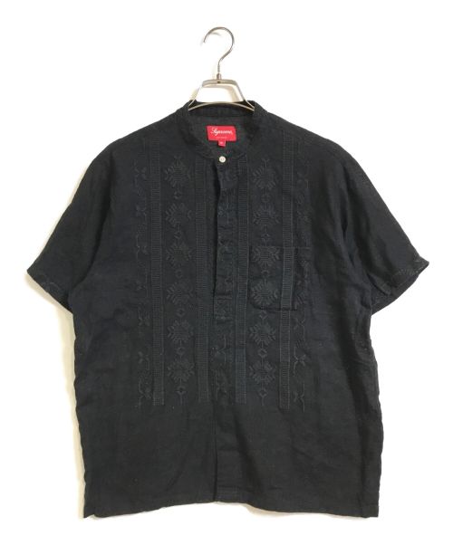 SUPREME（シュプリーム）SUPREME (シュプリーム) 刺繍シャツ ブラック サイズ:Mの古着・服飾アイテム