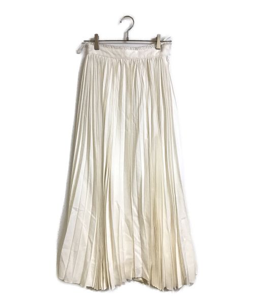 ebure（エブール）ebure (エブール) アコーディオンプリーツロングスカート ホワイト サイズ:36の古着・服飾アイテム