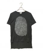 Vivienne Westwood manヴィヴィアン ウェストウッド マン）の古着「FINGER PRINT リラックスTシャツ」｜ブラック