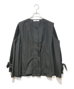 中古・古着通販】Cen. (セン) お袖リボンキリカエタックブラウス  