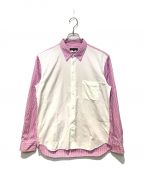 COMME des GARCONS HOMME PLUSコムデギャルソンオムプリュス）の古着「ストライプシャツ」｜ピンク×ホワイト