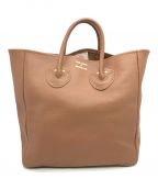 YOUNG & OLSEN The DRYGOODS STOREヤングアンドオルセン ザ ドライグッズストア）の古着「EMBOSSED LEATHER TOTE」｜ブラウン