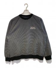 The Ennoy Professional (ザ エンノイ プロフェッショナル) Border Crew Neck Sweat ブラック×ホワイト サイズ:XL