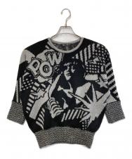 Hysteric Glamour (ヒステリックグラマー) POW HYSTERICジャカード プルオーバー ブラック×シルバー サイズ:Free