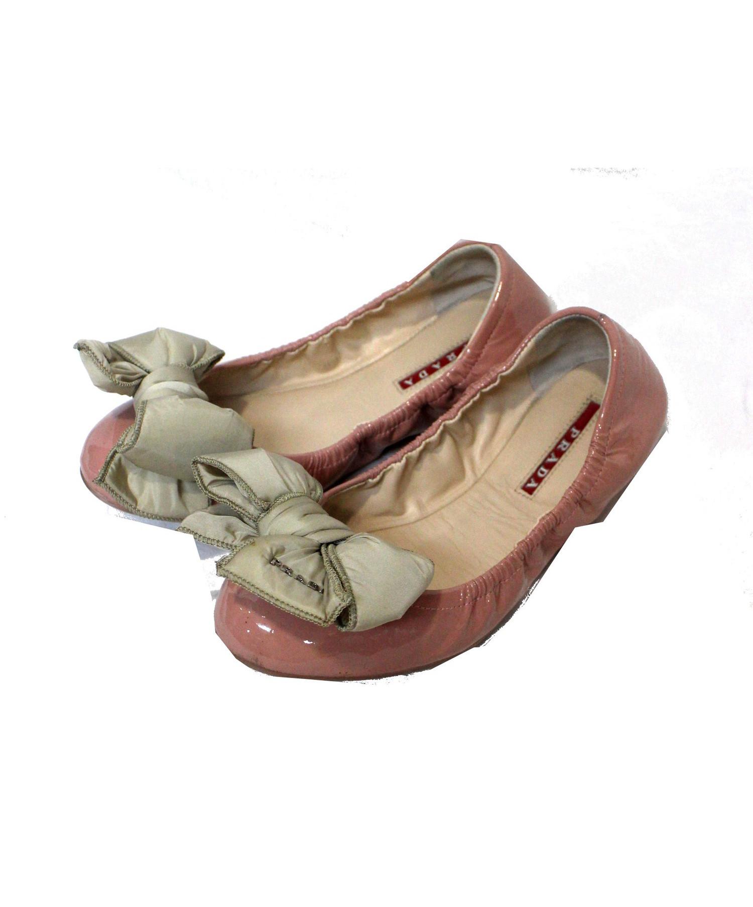 中古 古着通販 Prada プラダ リボンンバレエシューズ サイズ 37 ブランド 古着通販 トレファク公式 Trefac Fashion