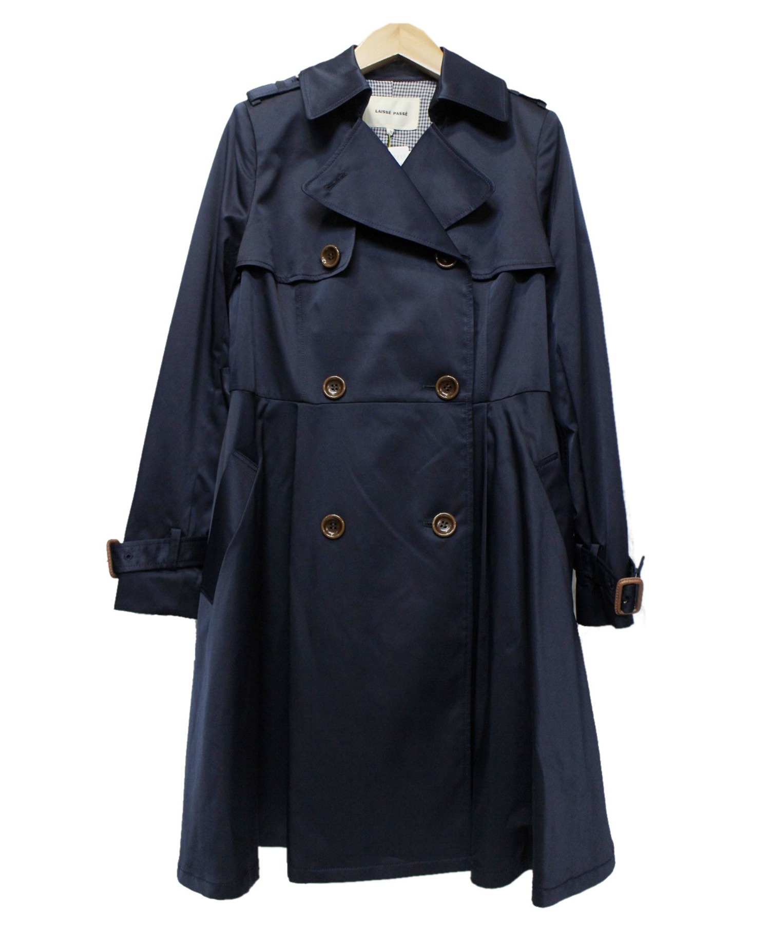 中古 古着通販 Laisse Passe レッセ パッセ トレンチコート ネイビー サイズ 36 未使用品 ブランド 古着通販 トレファク公式 Trefac Fashion