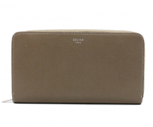 CELINE（セリーヌ）CELINE (セリーヌ) ラウンドファスナー財布 グレー S-PG-4176の古着・服飾アイテム