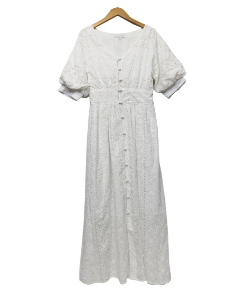 中古 古着通販 Mercury Duo マーキュリーデュオ コットンカットワークボリュームスリーブワンピース ホワイト サイズ F ブランド 古着通販 トレファク公式 Trefac Fashion