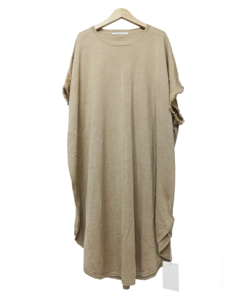 中古 古着通販 Midiumisolid ミディウミ ソリッド リネン混ニットワンピース ベージュ サイズ F 未使用品 ブランド 古着通販 トレファク公式 Trefac Fashion