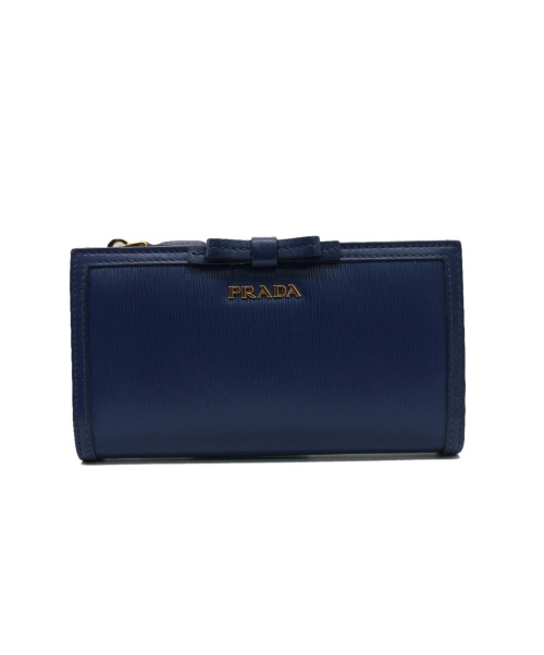 PRADA（プラダ）PRADA (プラダ) 2つ折り財布 ブルー VITELLO MOVE FI 1ML009 181の古着・服飾アイテム