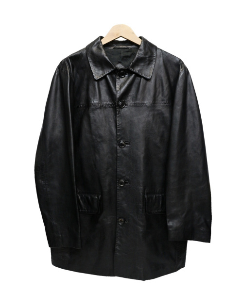 中古 古着通販 Aquascutum アクアスキュータム レザーコート ブラック サイズ S ブランド 古着通販 トレファク公式 Trefac Fashion