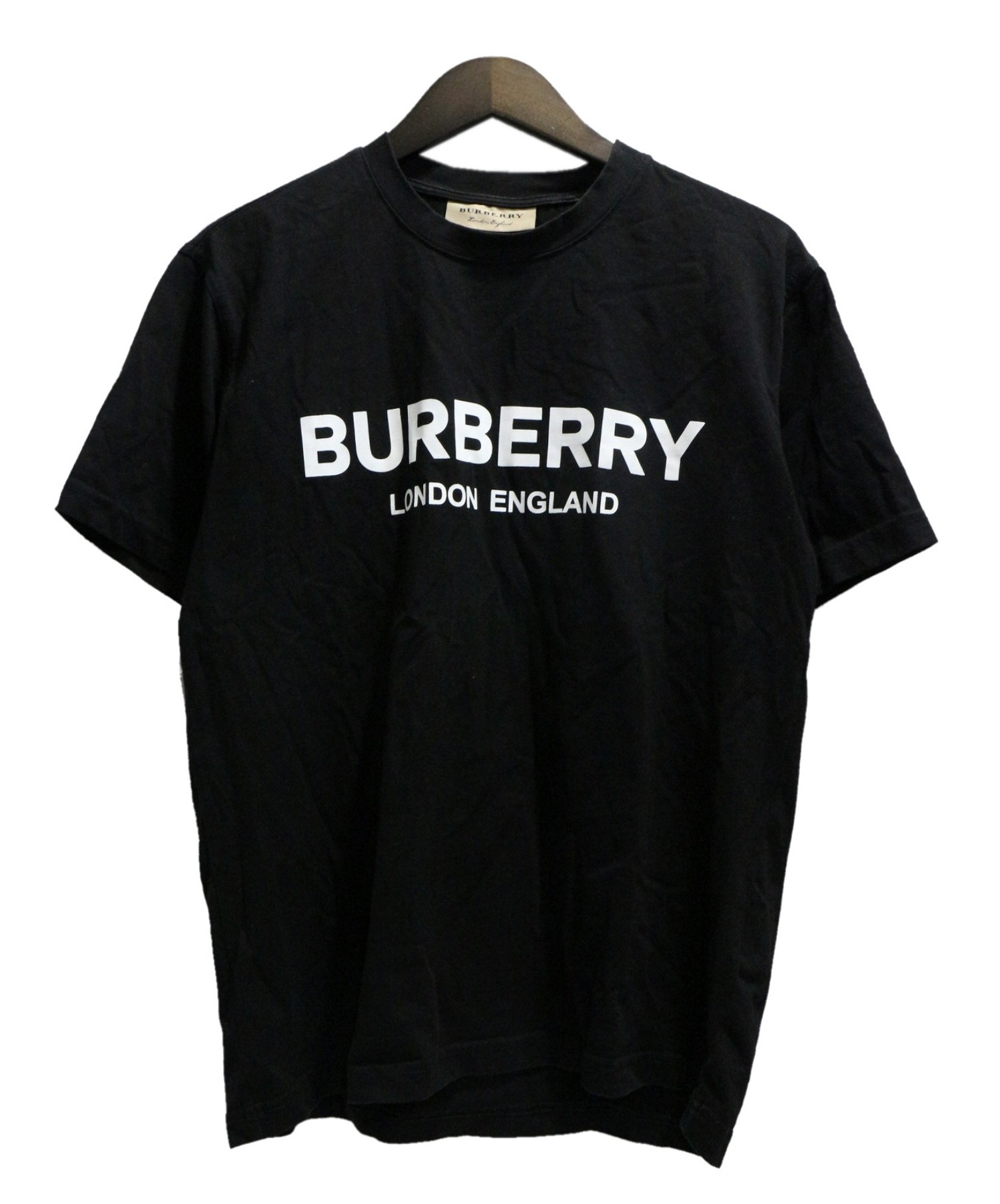 BURBERRY (バーバリー) ロゴプリントTシャツ ブラック サイズ:S