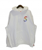 SUPREMEシュプリーム）の古着「Swarovski S Logo Hooded Sweats」｜ホワイト
