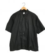 SASQUATCHfabrix.（サスクワッチファブリックス）の古着「ノーカラーS/Sシャツ」｜ブラック