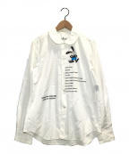 COMME des GARCONS COMME des GA（コムデギャルソン コムデギャルソン）の古着「OSWALDプリントラウンドカラーシャツ」｜ホワイト