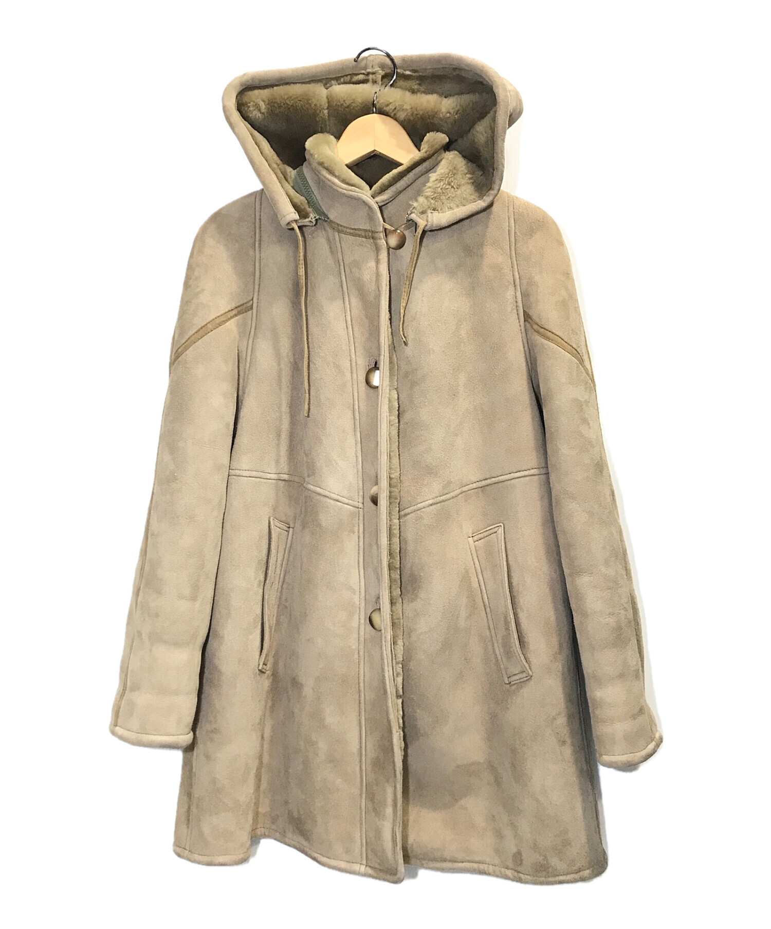 中古 古着通販 Herno ヘルノ ムートンコート ベージュ サイズ 44 ブランド 古着通販 トレファク公式 Trefac Fashion