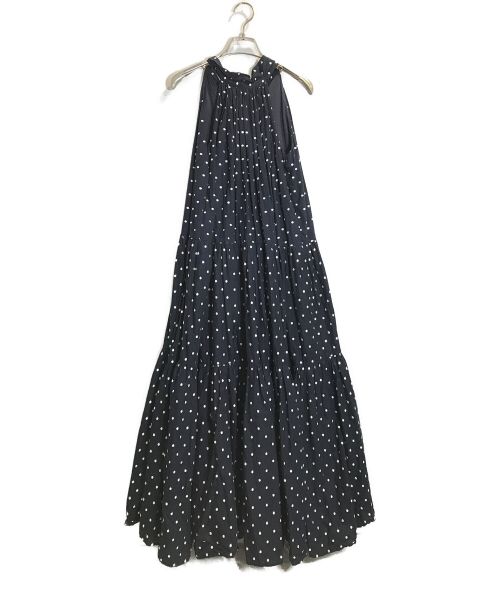 Estella.K（エステラケー）Estella.K (エステラケー) Polka-dot tiered dress（ポルカドット ティアードドレス） ネイビー サイズ:FREEの古着・服飾アイテム
