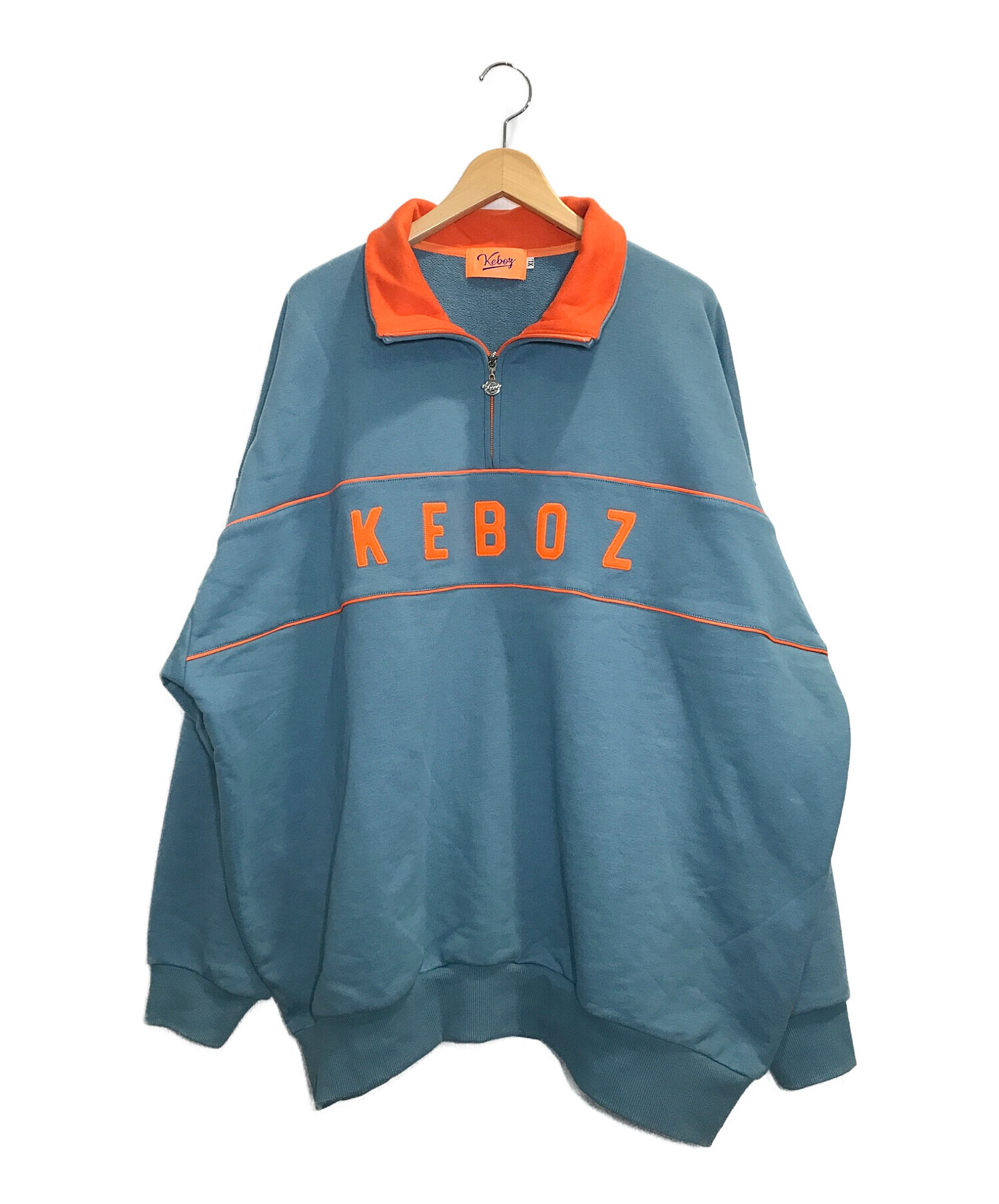 KEBOZ (ケボズ) ハーフジップスウェット ブルー サイズ:XL