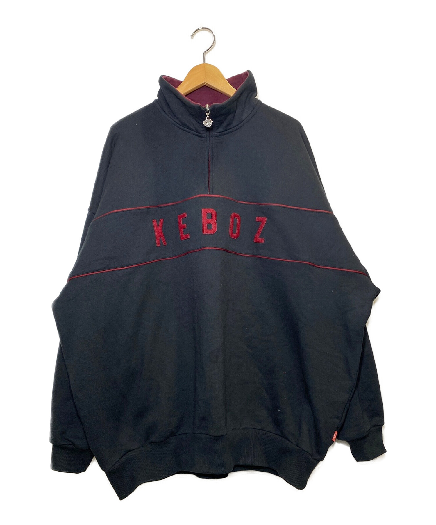 KEBOZ (ケボズ) ハーフジップスウェット ブラック サイズ:XL