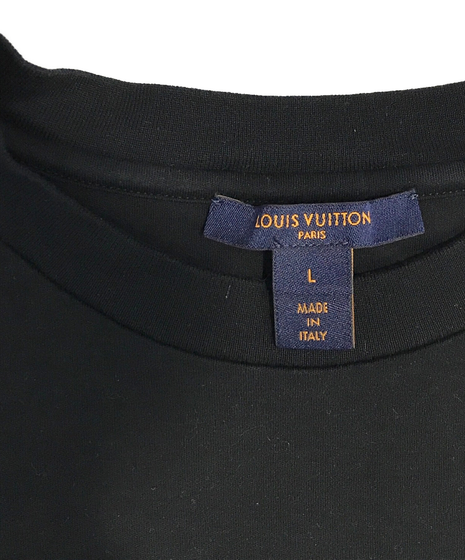 LOUIS VUITTON (ルイ ヴィトン) プリントTシャツ ブラック サイズ:L