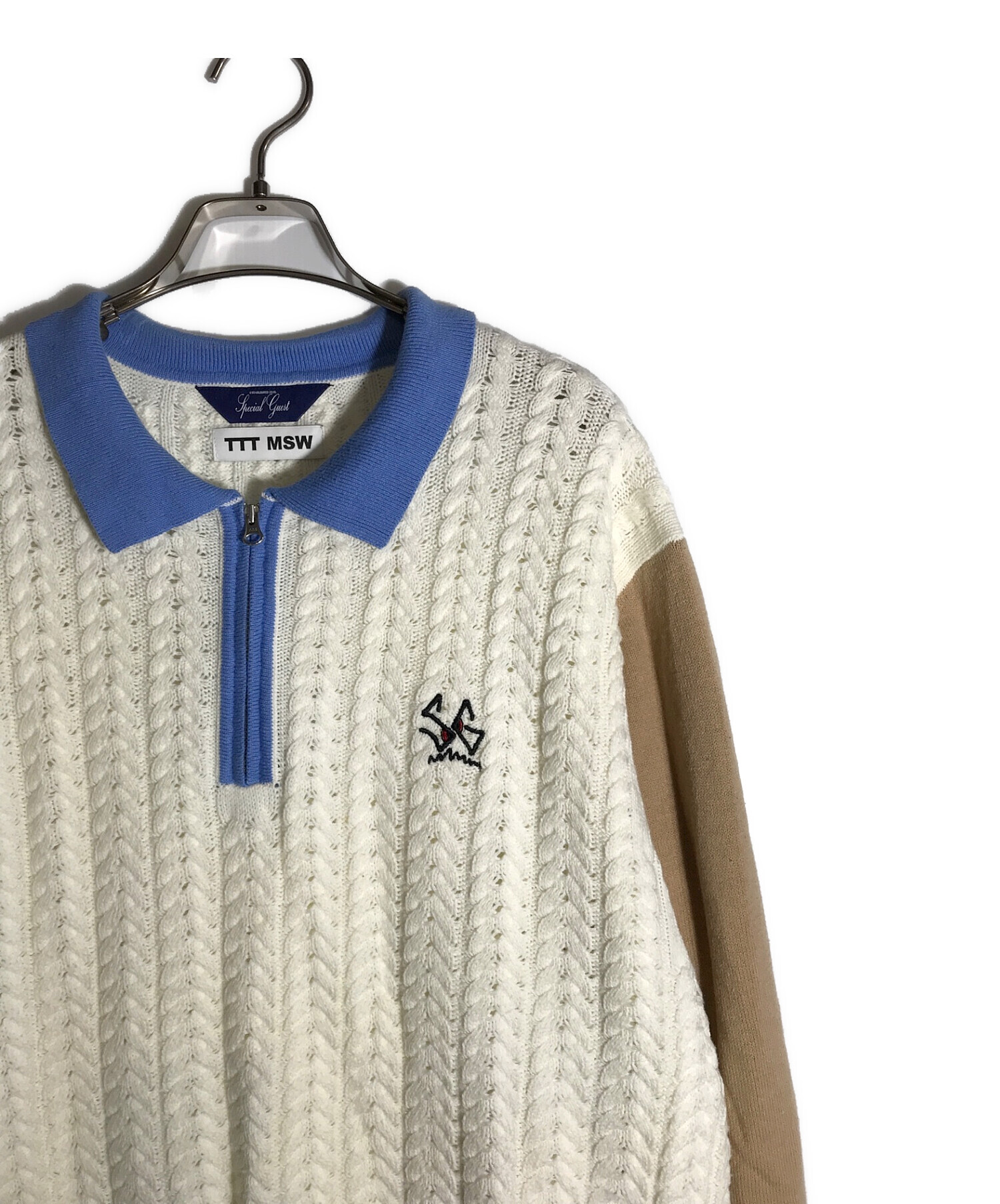 TTT_MSW SPECIAL GUEST Knit Polo WHITE ニット/セーター トップス メンズ 先着予約