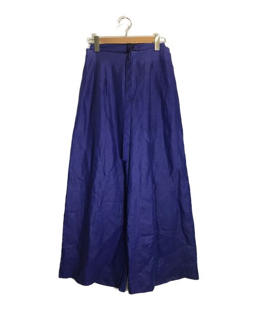 ADORE（アドーア）ADORE (アドーア) ラスター麻ワイドパンツ ブルー サイズ:36の古着・服飾アイテム